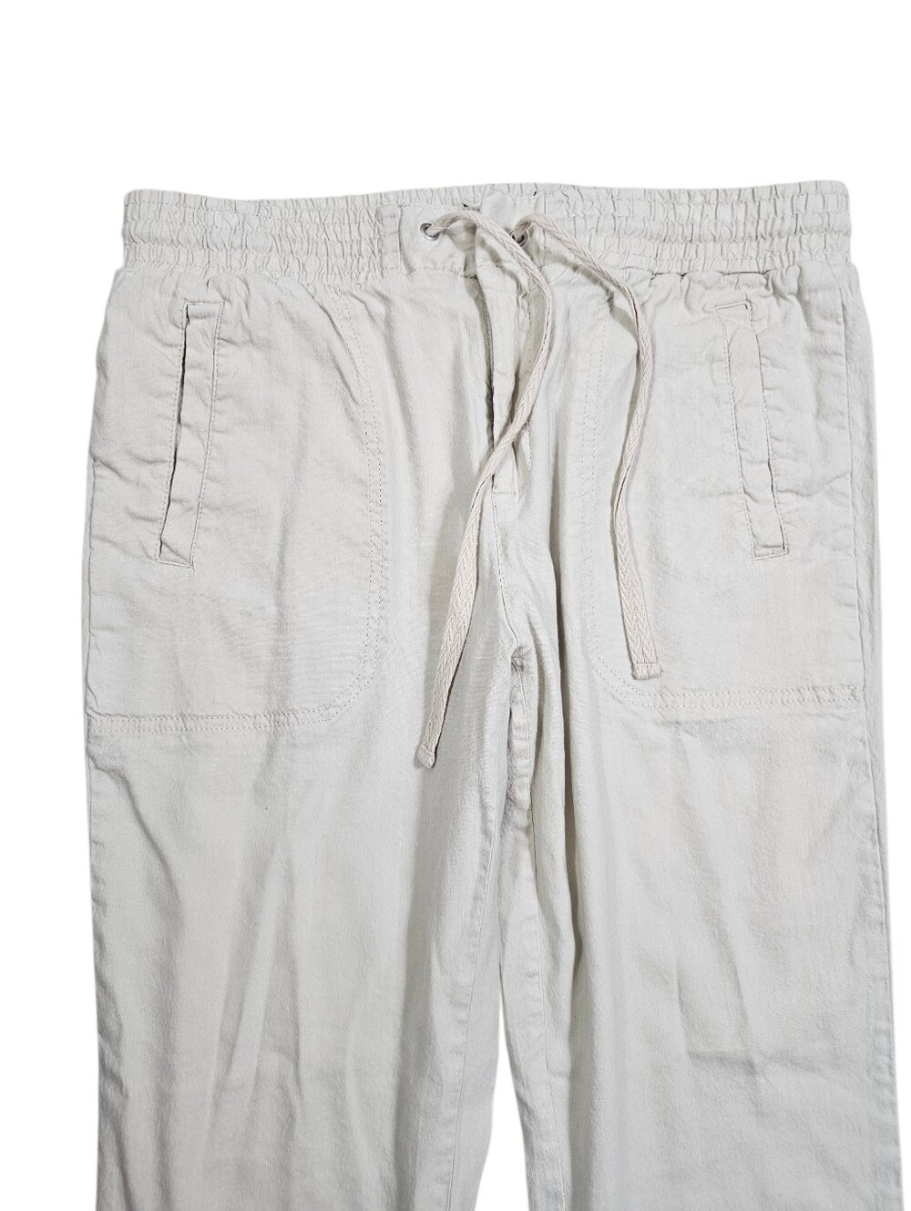 Lou & Grey Linen Blend Casual Summer Pants In M - Picture 2 of 6